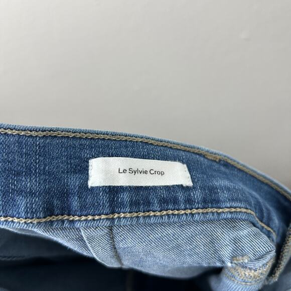 FRAME Le Sylvie Crop High-Rise Slim Straight Jeans Women’s Size 28 - Picture 10 of 13